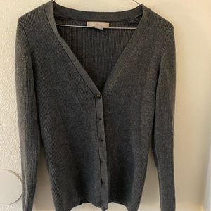 Banana republic gray wool cardigan sweater size M